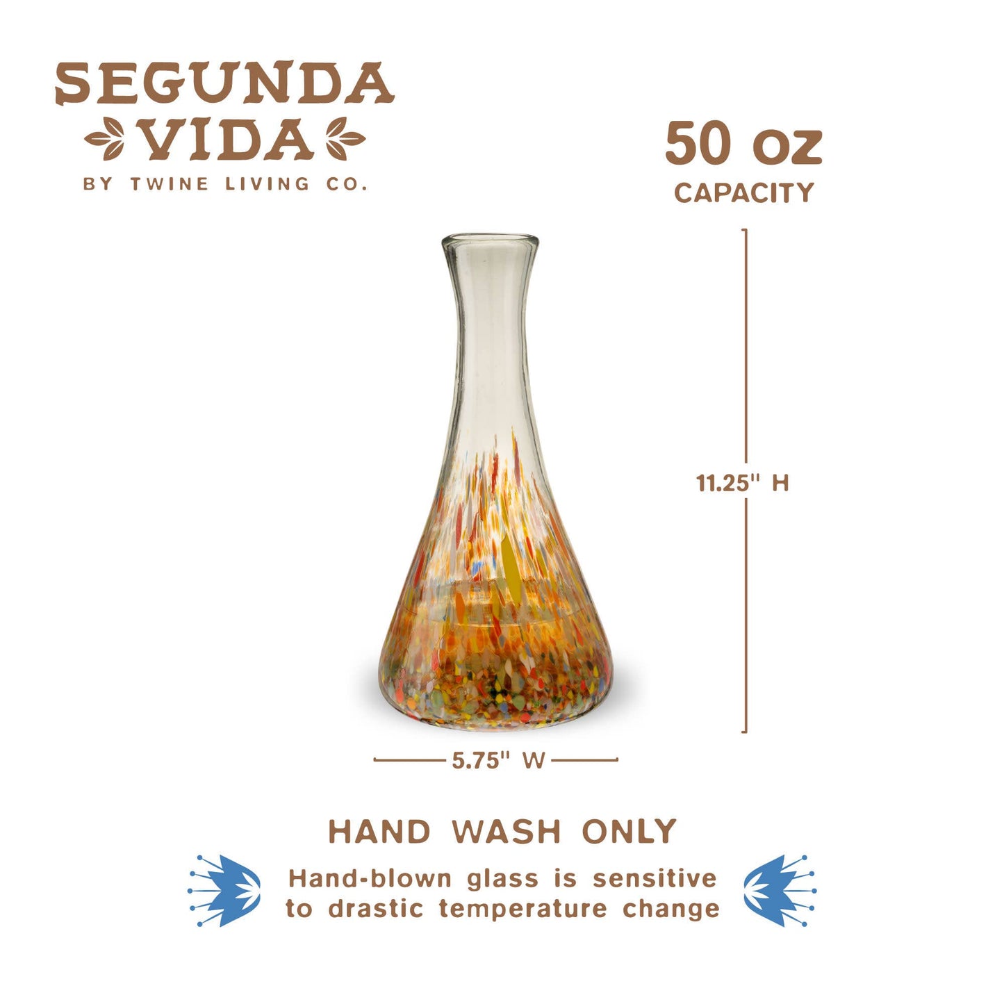 Segunda Vida Artistico Recycled Glass Wine Decanter