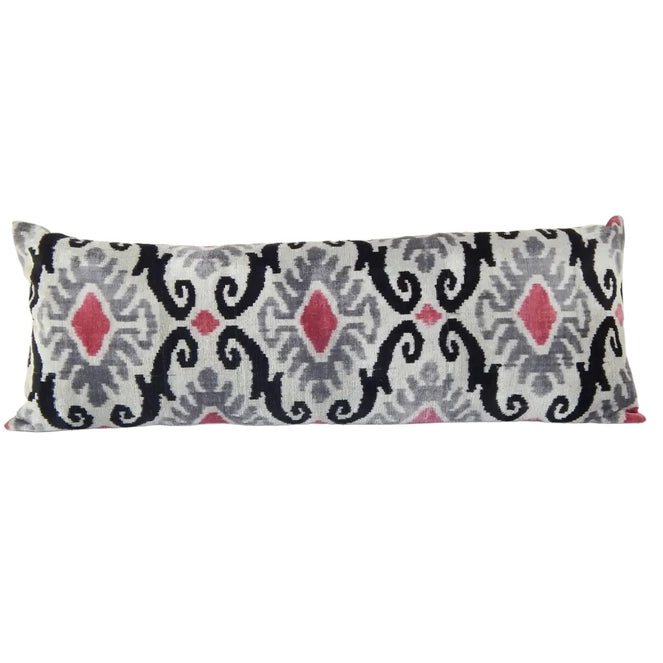 Ikat Lumbar Pillow - Silk Ikat Velvet | 15" x 41"