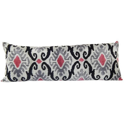 Ikat Lumbar Pillow - Silk Ikat Velvet | 15" x 41"