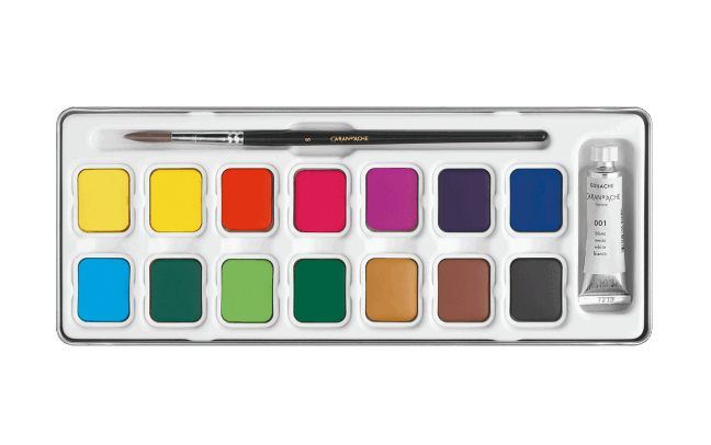 Caran d'Ache | Box of 15 Color Paint Tablets GOUACHE STUDIO