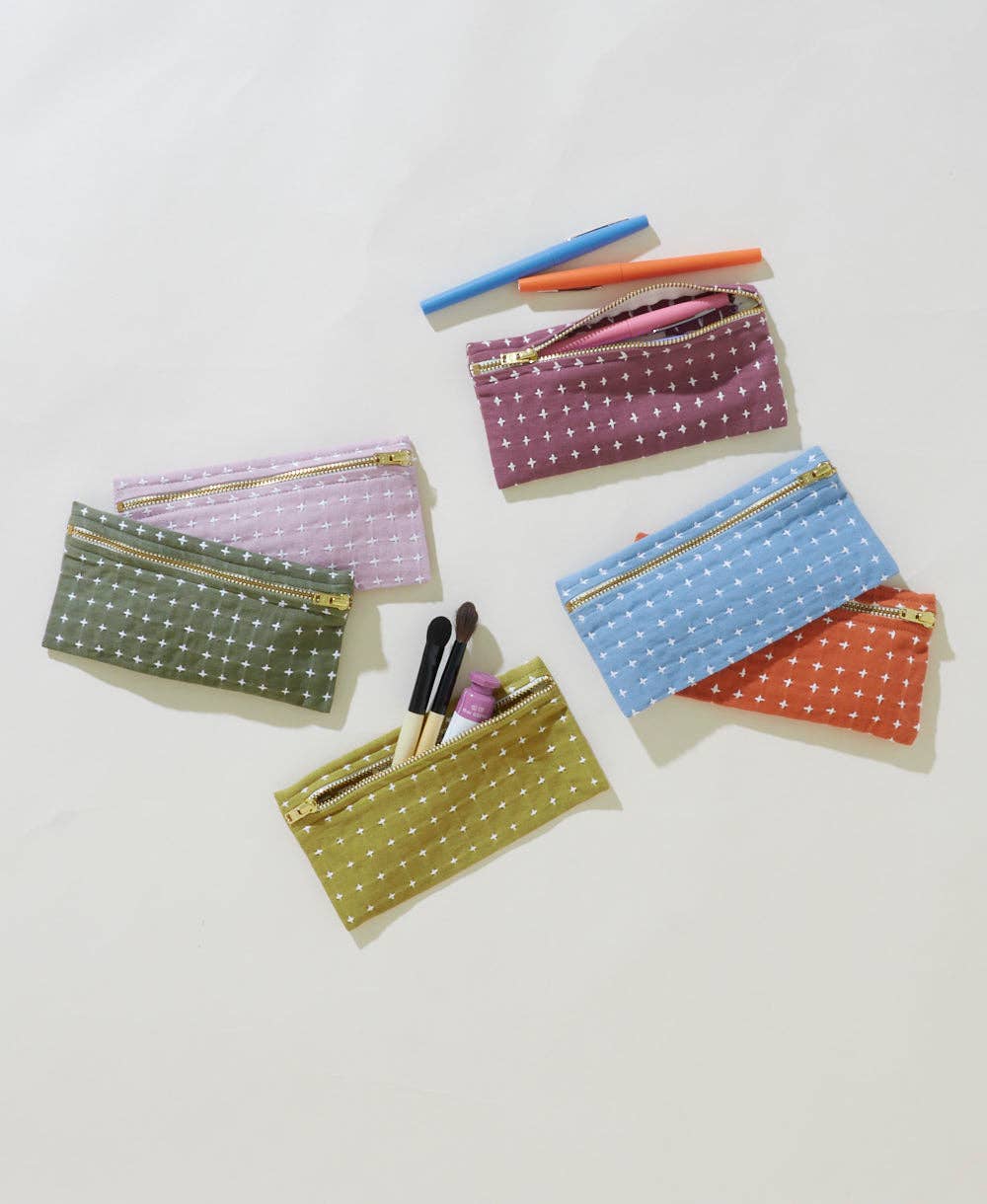Cross-Stitch Pencil Case: Berry
