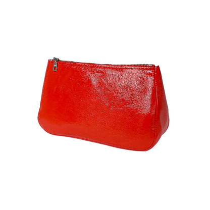 Medium Fatty Pouch: Candy Patent Vermillion