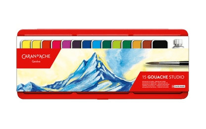 Caran d'Ache | Box of 15 Color Paint Tablets GOUACHE STUDIO