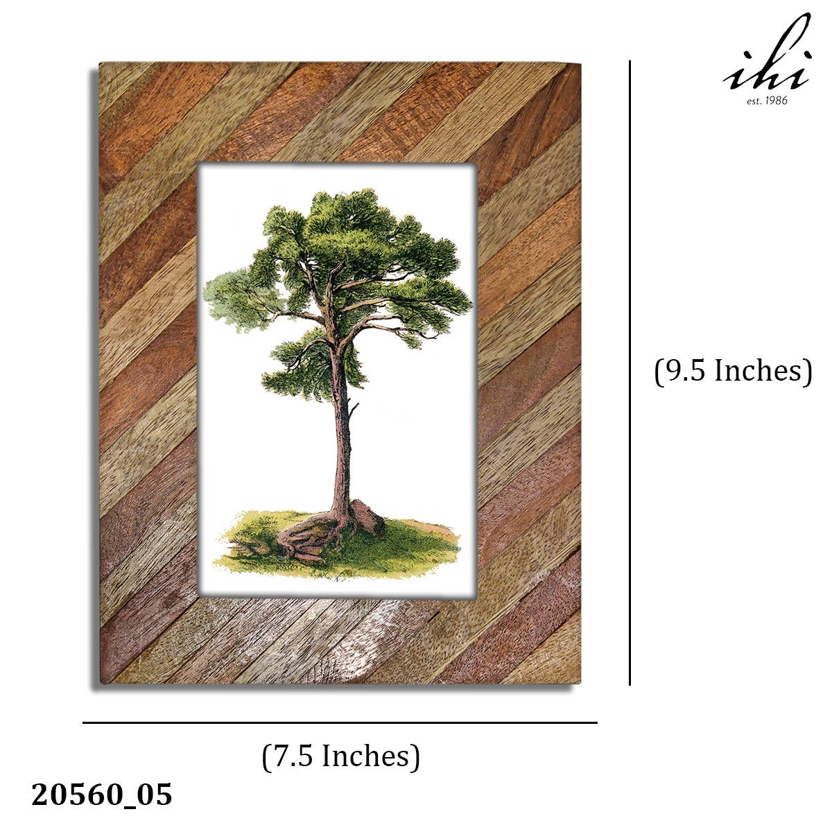 Striped Multi-Wood Photo Frames 9x7