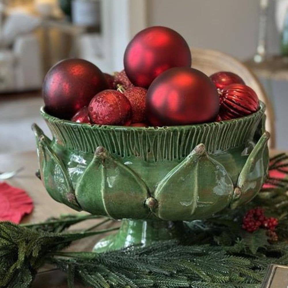 Scavo Harvest Pedestal Bowl - New: Antique White