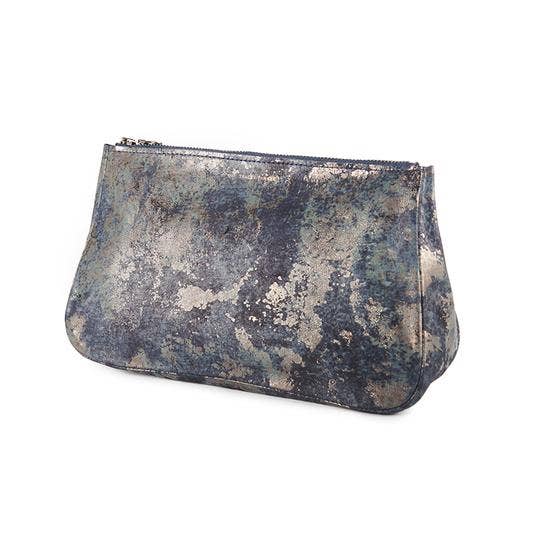 TRACEY TANNER | Large Fatty Pouch - Metallic Distress Navy/Black