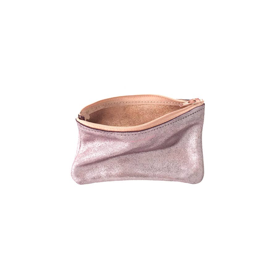 Small Zip Pouch: Matte Foil Verdant