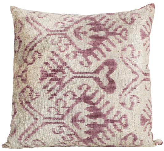 HANDMADE- IKAT SILK/VELVET PILLOWCASE | 20" x 20"