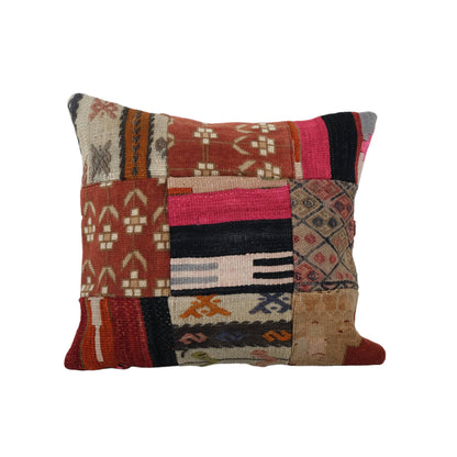 Hand Embroidery, Kurdish rug Pillow | 18" x 19"