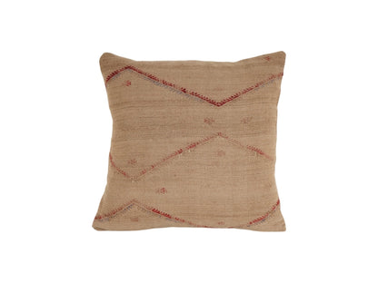 Camel Cushion Cover, Striped Turkish Kilim Pillow, Boho
