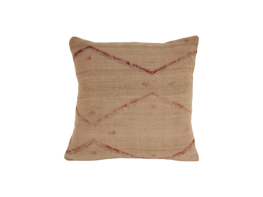 Camel Cushion Cover, Striped Turkish Kilim Pillow, Boho