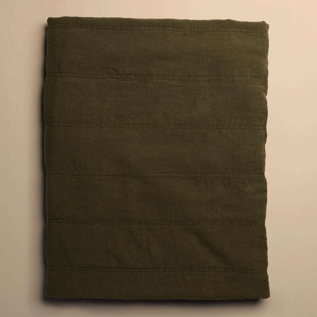 Horizon Quilt in Moss Green