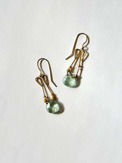 JADEWATER DESIGN | Bright Blue Aqua Fluorite With Mini 24KT Beads