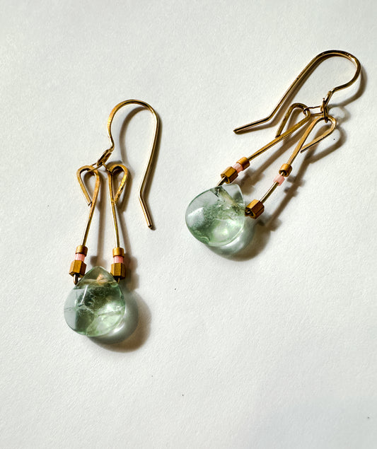 JADEWATER DESIGN | Bright Blue Aqua Fluorite With Mini 24KT Beads