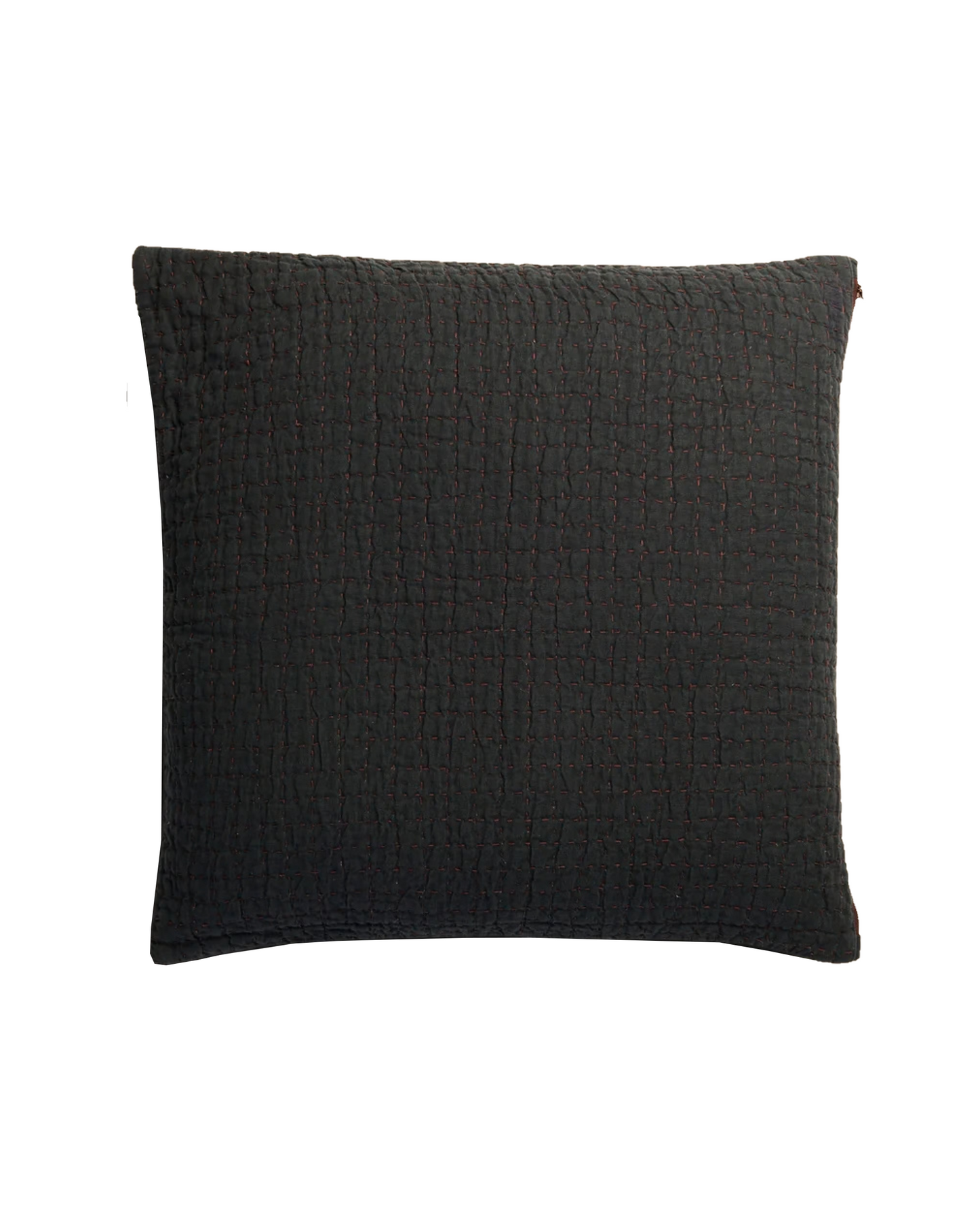 Jasper Quilted Hemp Pillow in Midnight