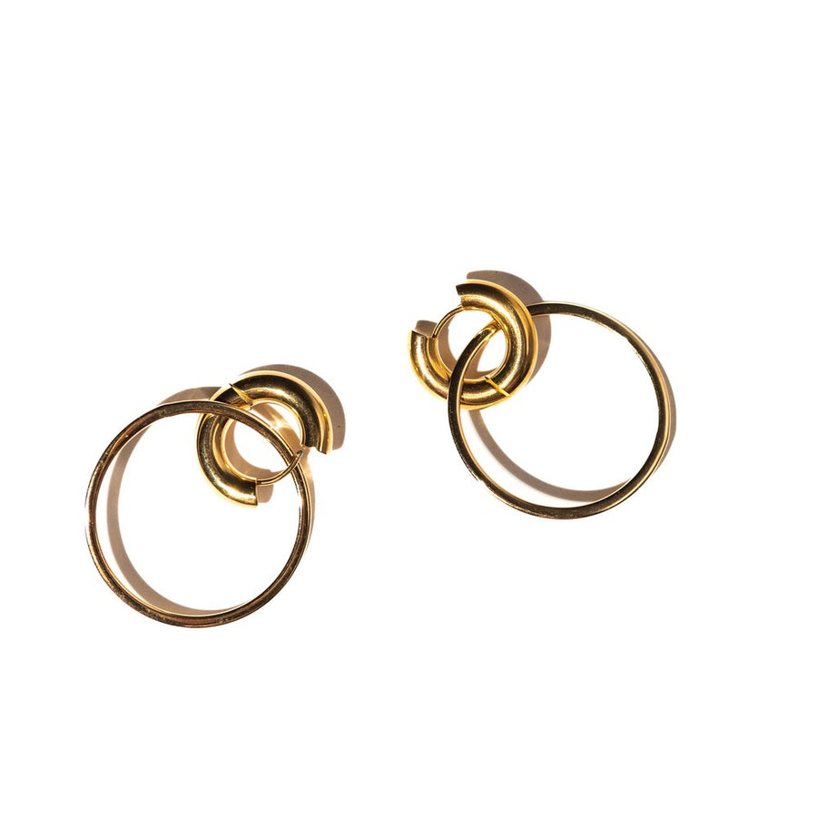 Paula Rosen | Gold Overlay Hoops Earring