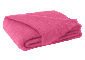 Lands Downunder | Mohair Throw Hot Pink