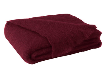 Lands Downunder | Mohair Throw Cranberry