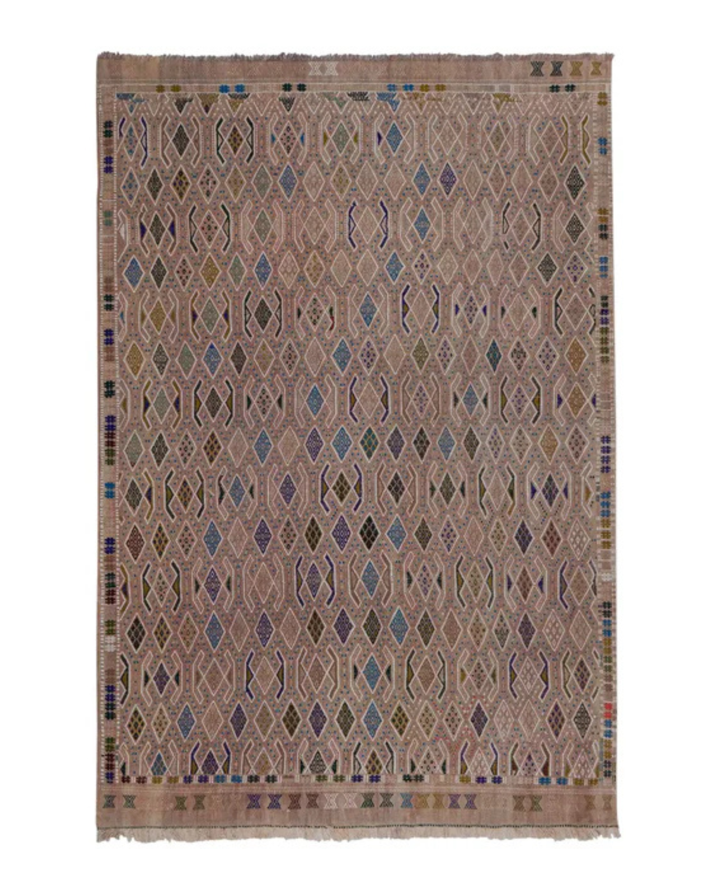 Jajim Kilim With Vegetable Dyes Color 5'5'' X 8'2''