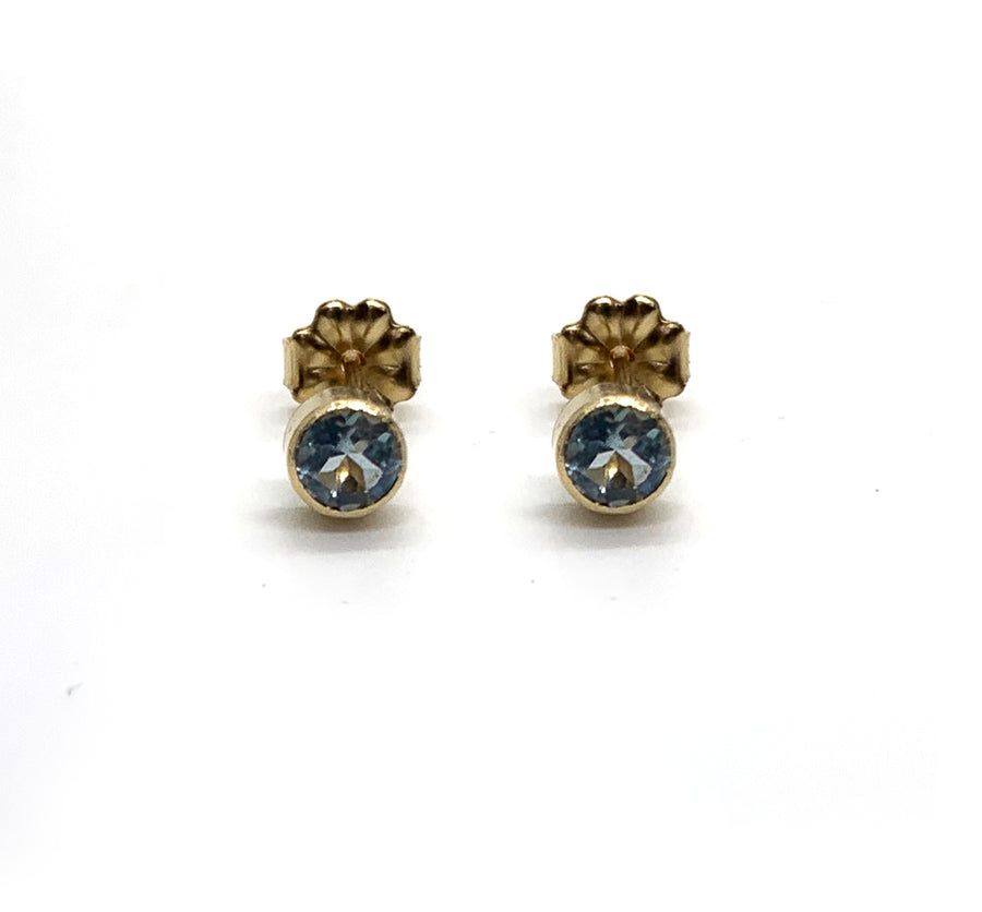 Selah Vie Fine Jewelry | 14k Aquamarine studs