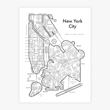 New York City Map Print