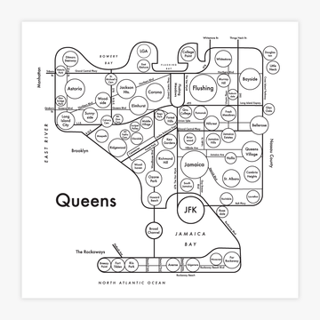 Queens NYC Map Print
