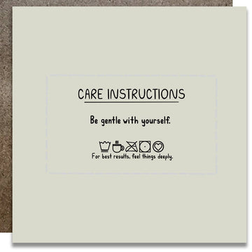 Care Instructions Card