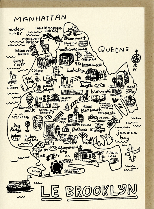 Brooklyn Map Card - C4300