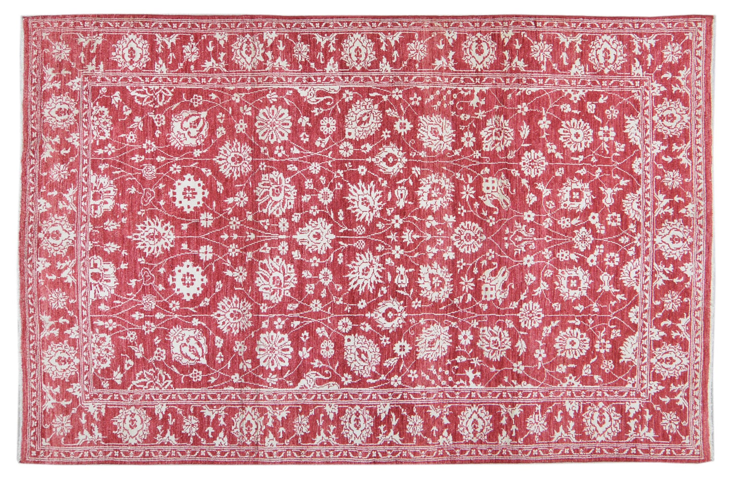 Moroccan Suzani Silk Blend Rug 5'1" x 7'9"