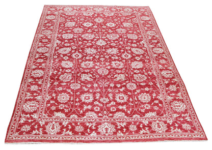 Moroccan Suzani Silk Blend Rug 5'1" x 7'9"