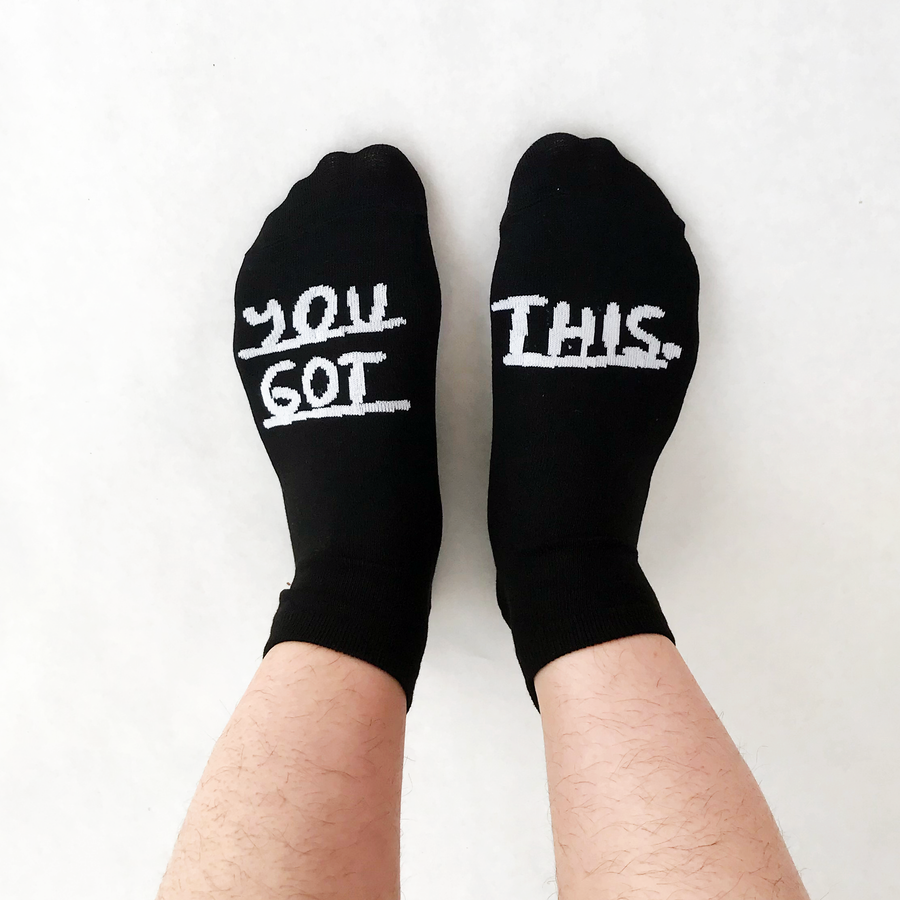 You Got This Socks in Black - T8200