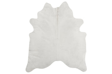 Country White Brazilian Leather Cowhide Rug