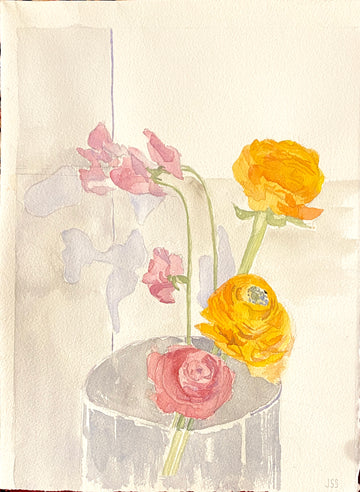 Julie Schaffer | Ranunculus In a Grey Vase 15
