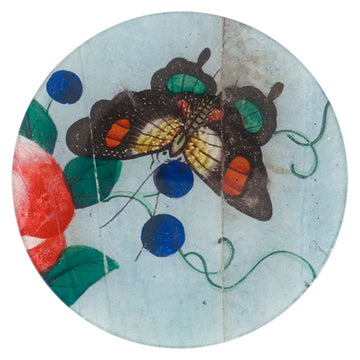 18c Fan Detail- Butterfly and Berries 7