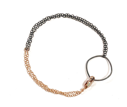 Colleen Mauer Designs | Rectangle & Delicate Chain Bracelet