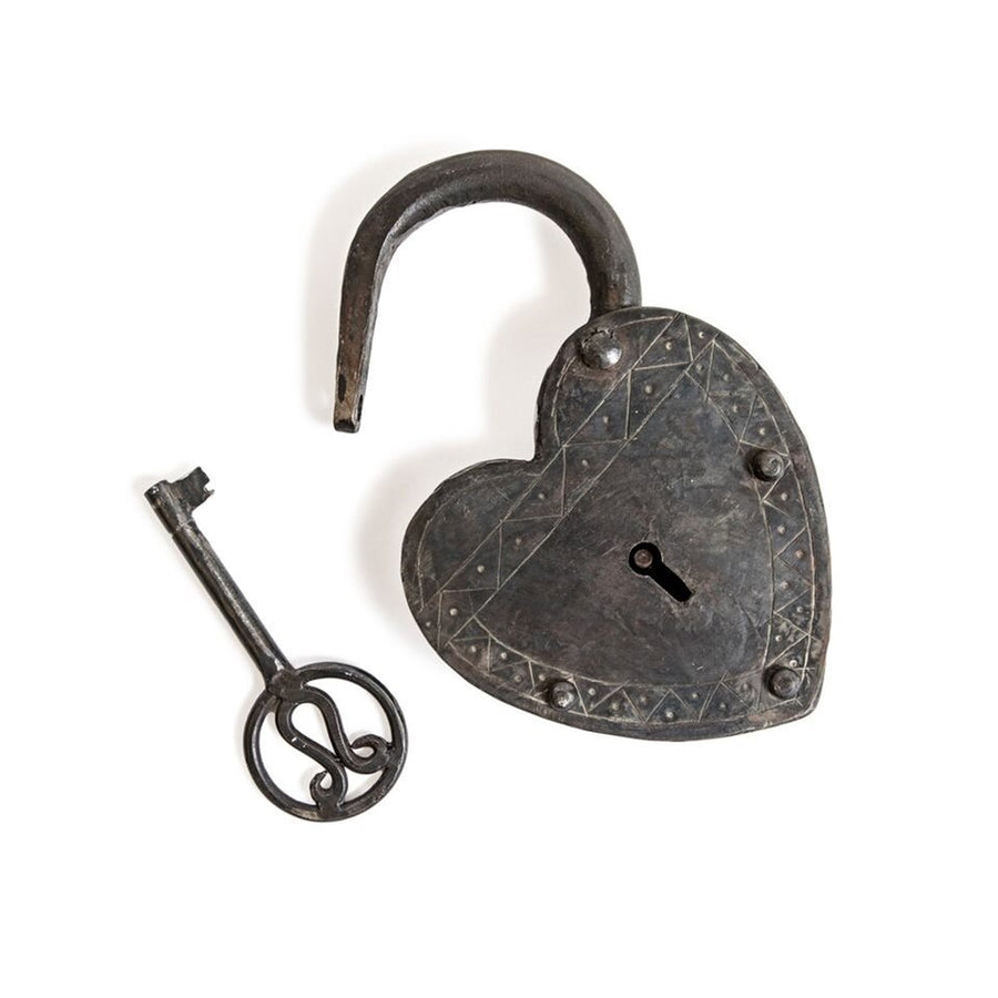Heart Iron Lock and Key