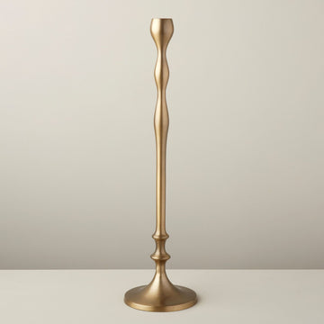 Aged Bronze Trumpet Candle Holder, Tall: Be Home
