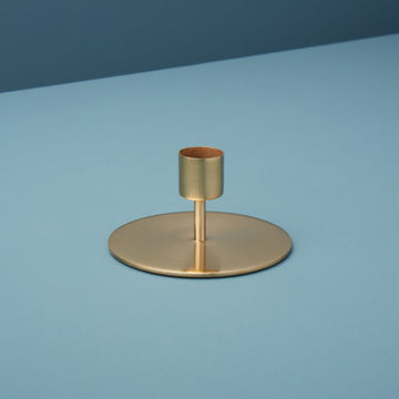 Gold Taper Candle Holder, Short