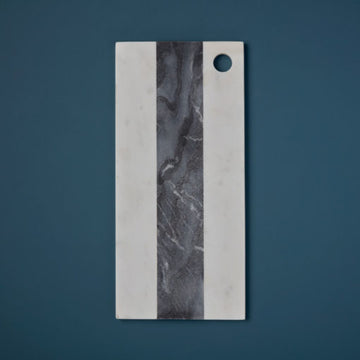 White & Gray Marble Rectangular Board Large