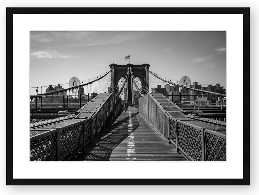 Brooklyn Bridge 10 x 15 matted & framed