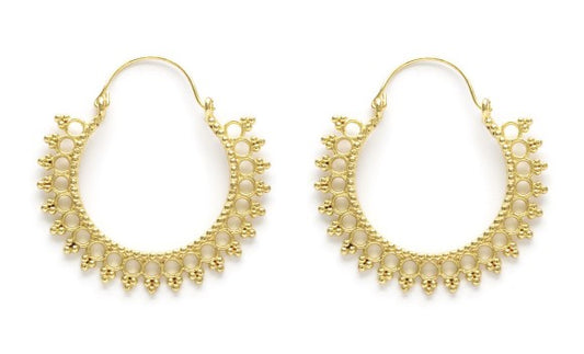 Sunburst Hoop Earrings