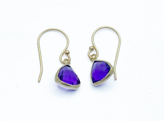 MARGARET SOLOW | Amethyst 14k Earrings