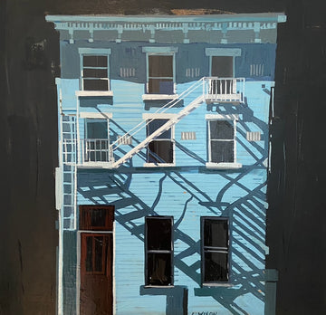 Lynne Wixon | Blue House with Ladder
