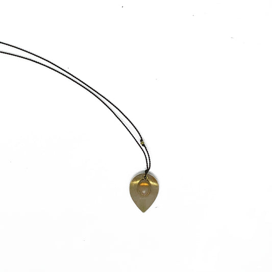 MARGARET SOLOW | Gold and Opal Leaf Necklace