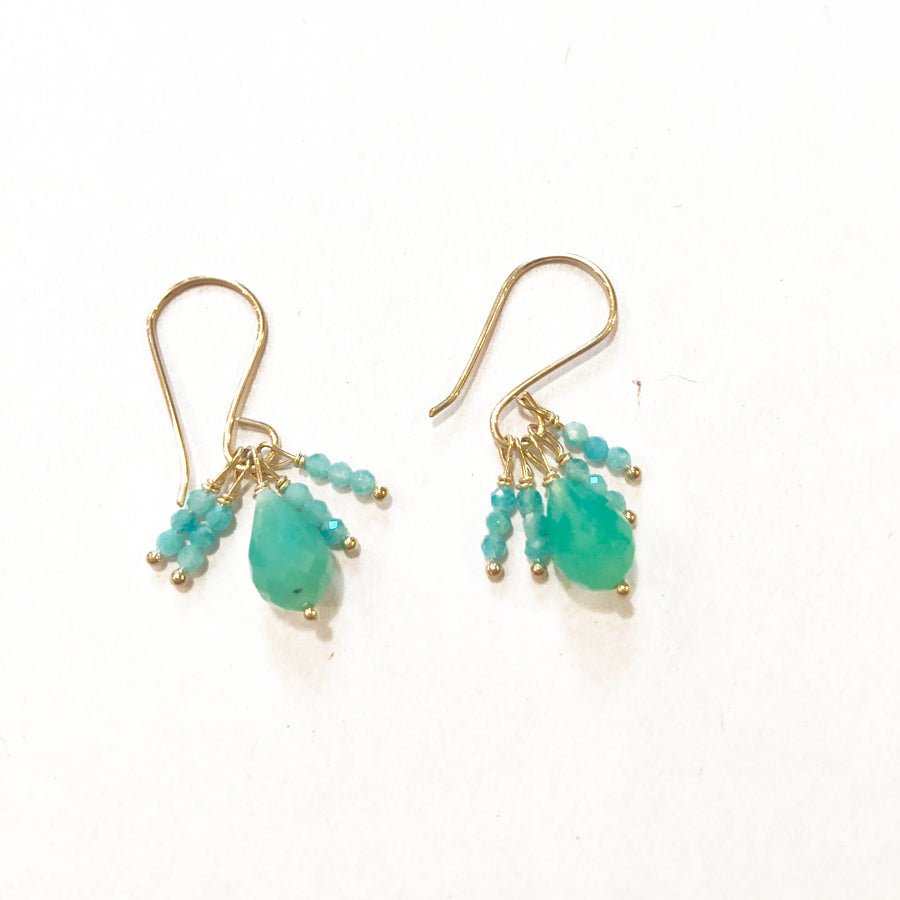 Chrysoprase and Amazonite Earrings