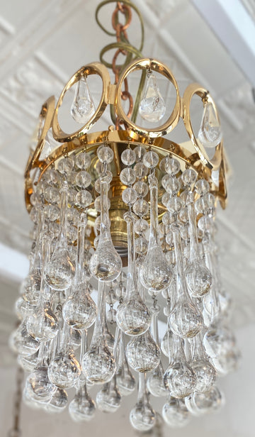 Vintage Restored German Palwa Crystal Chandelier