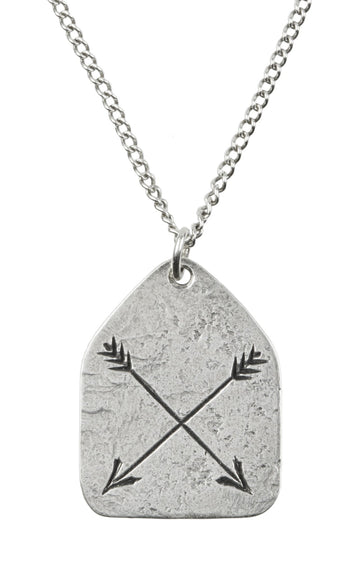 Brass Arrow Charm Necklace