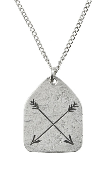 Silver Arrow Charm Necklace