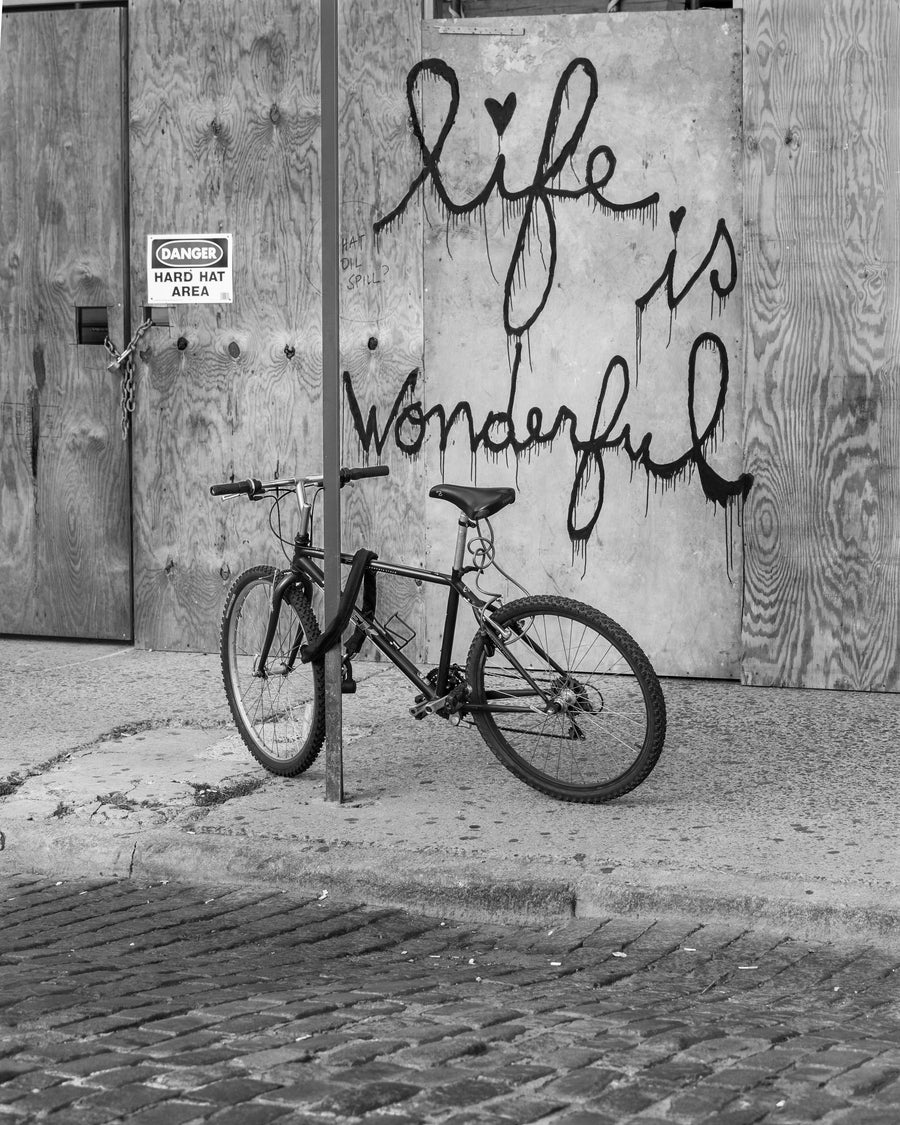 Life Is Wonderful 11x17 B&W Print