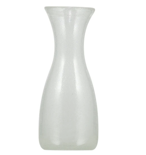 Pearl White Handmade Glass Carafe 1 Litre / 1 Quart